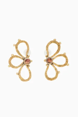 Ulla Johnson Hammer Chain Flower Stud