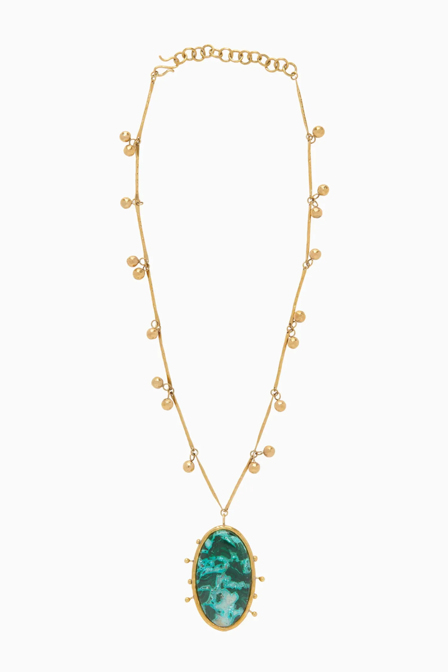 Ulla Johnson Hammered Chain Organic Stone Pendant